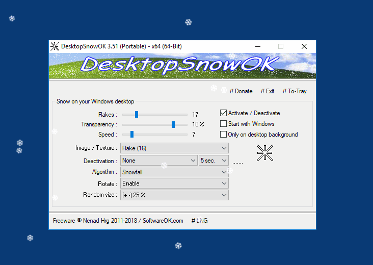 for windows download DesktopSnowOK 6.24