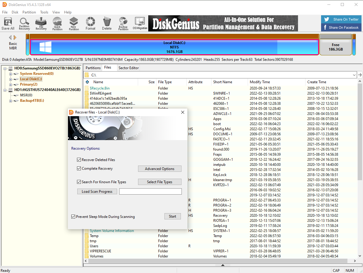does disk genius cost money to recovver files