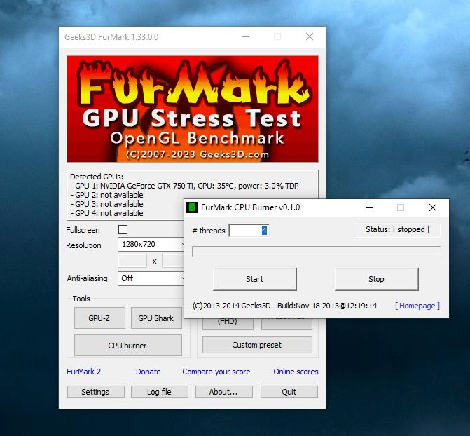 Geeks3D FurMark 1.37.2 instal the last version for windows